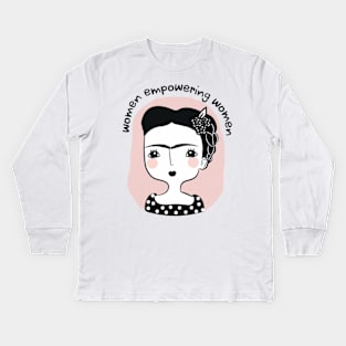 Girls Power Frida Kahlo Kids Long Sleeve T-Shirt